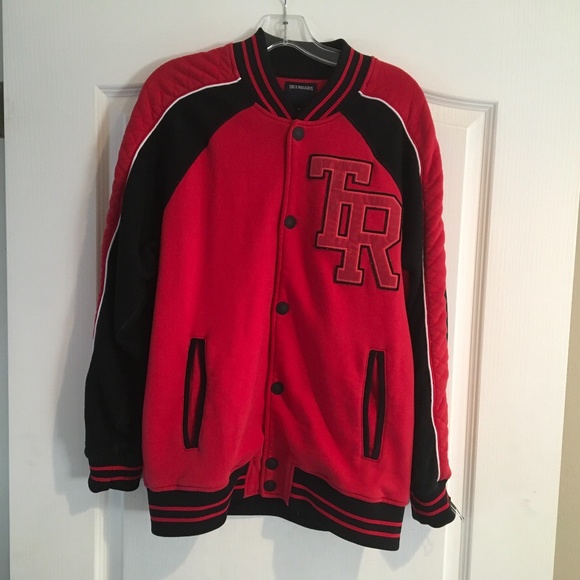 True Religion Men’s Knit Letterman’s Jacket - Picture 1 of 4
